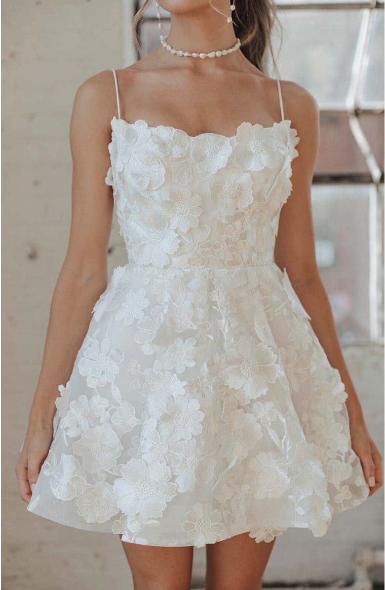 Untamed Petals Blair Mini Dress, Alternate, color, Ivory