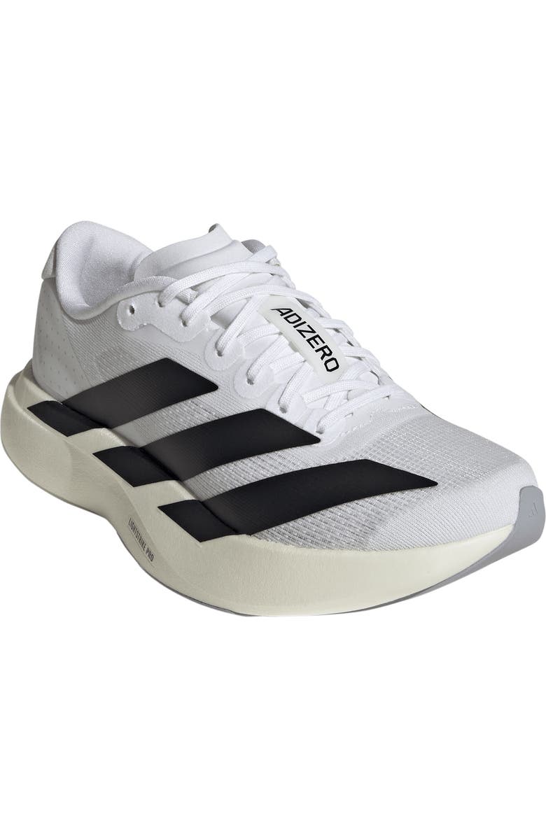 adidas Kids' Adizero Evo SL Running Shoe, Main, color, White/ Core Black/ Grey