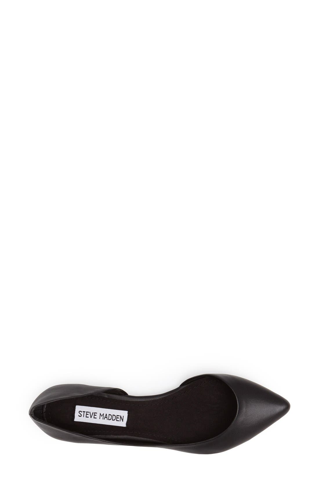 'Elusion' Half d'Orsay Flat, Alternate, color, BLACK