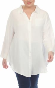 BOHO ME Gauze Button-Up Shirt