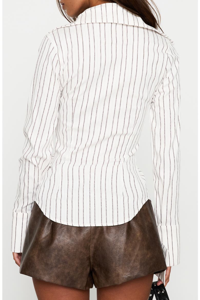 Madlin Stripe Long Sleeve Button-Up Shirt, Alternate, color, WHITE STRIPE