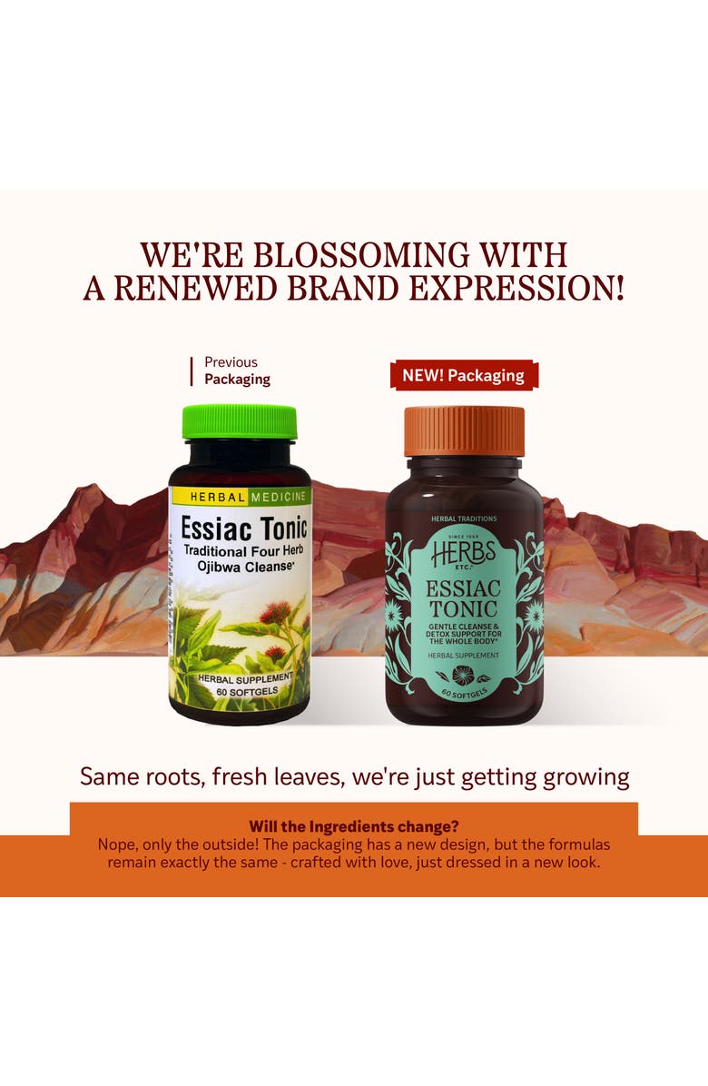 Herbs Etc. Essiac Tonic - 60 Softgels, Alternate, color, NO COLOR