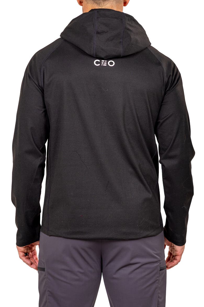 Performance Athletic Quarter Zip Hoodie, Alternate, color, BLACK