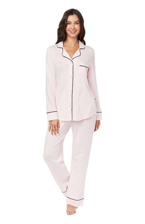 The Cat's Pajamas Pima Knit Pajama Set In White