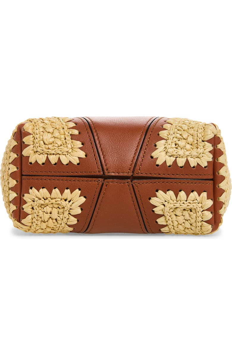 Chloé Crochet & Leather Spin Tote, Alternate, color, Clay Brown