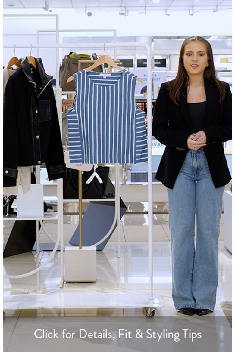 Stripe Sleeveless Cotton Terry Top video