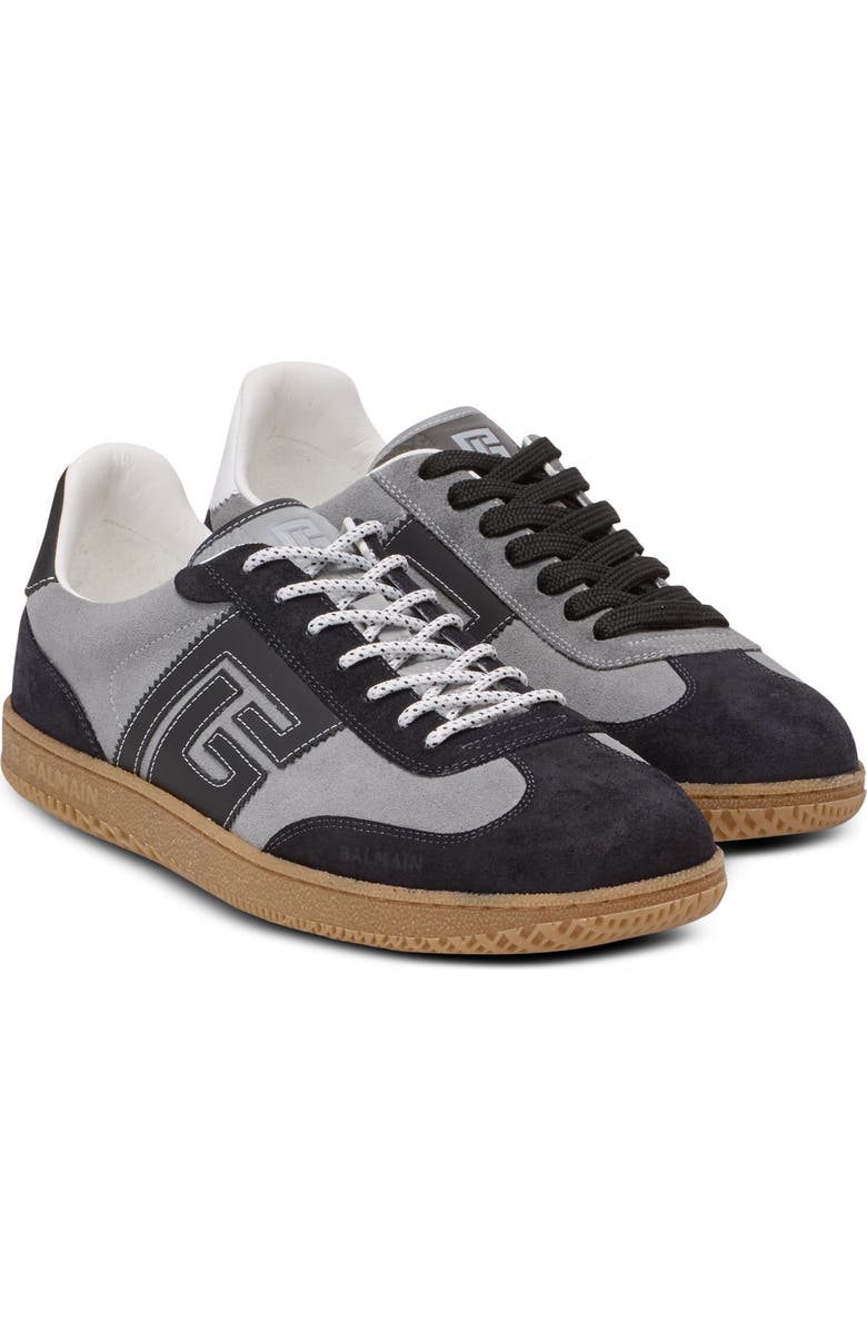 Balmain Swan Low Top Sneaker, Main, color, Yfg Dark Grey/ Light Grey