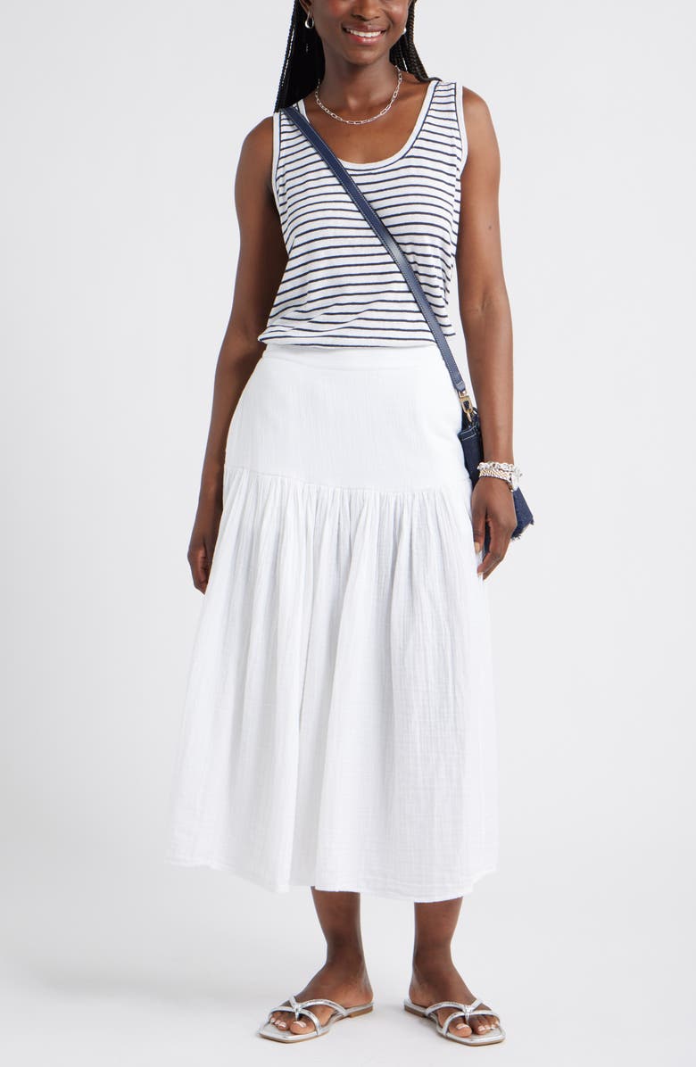 Cotton Gauze Midi Skirt