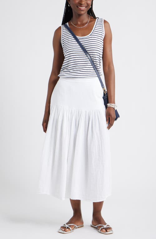 Caslonr Caslon(r) Cotton Gauze Midi Skirt