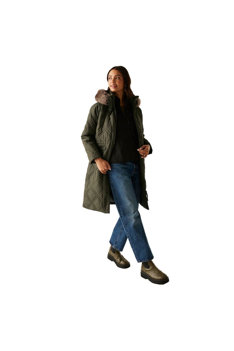 Freyla Padded Jacket, Alternate, color, Dark Khaki