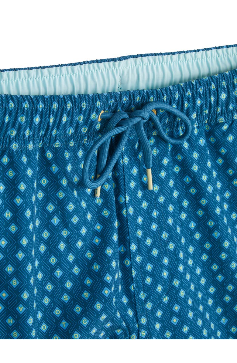 Scotch & Soda Geometric Volley Swim Trunks, Alternate, color, Legion Blue