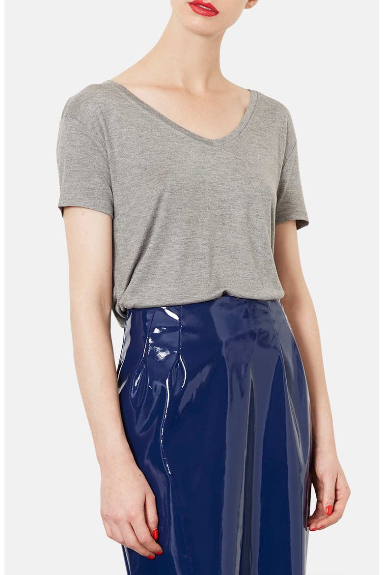 V-Neck Tee, Alternate, color, GREY
