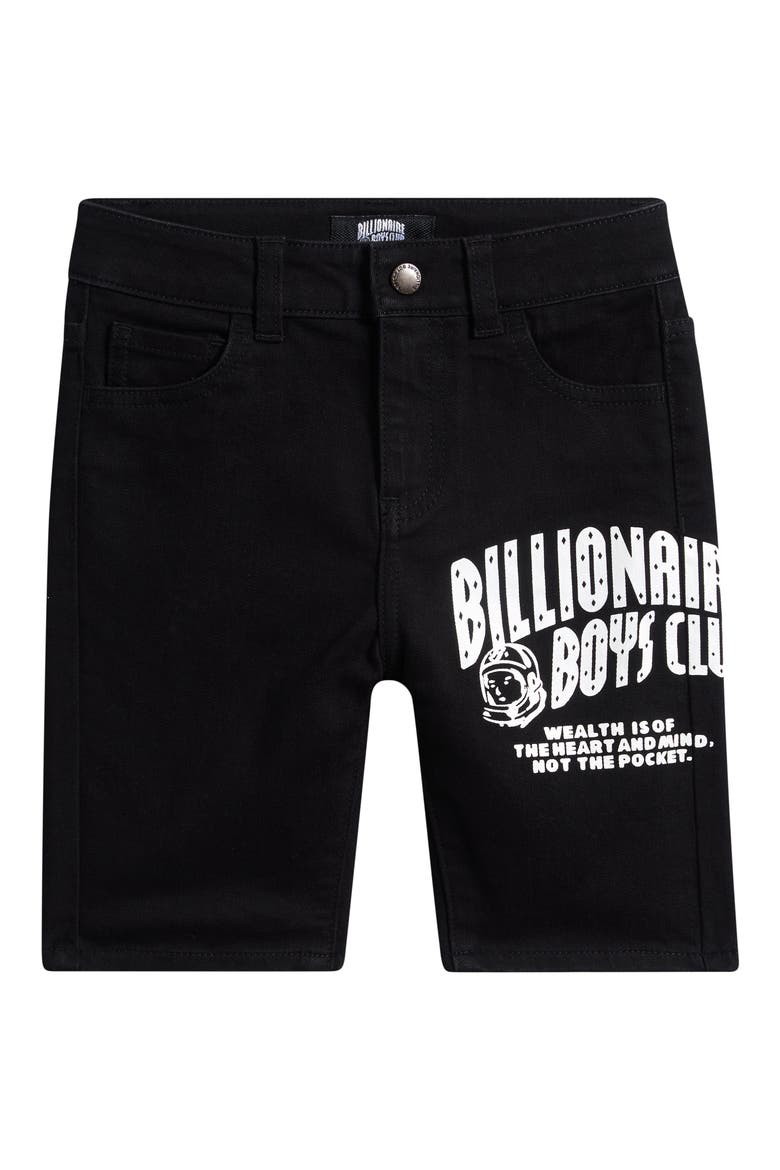 Kids' BB Galaxy Denim Shorts, Main, color, BLACK