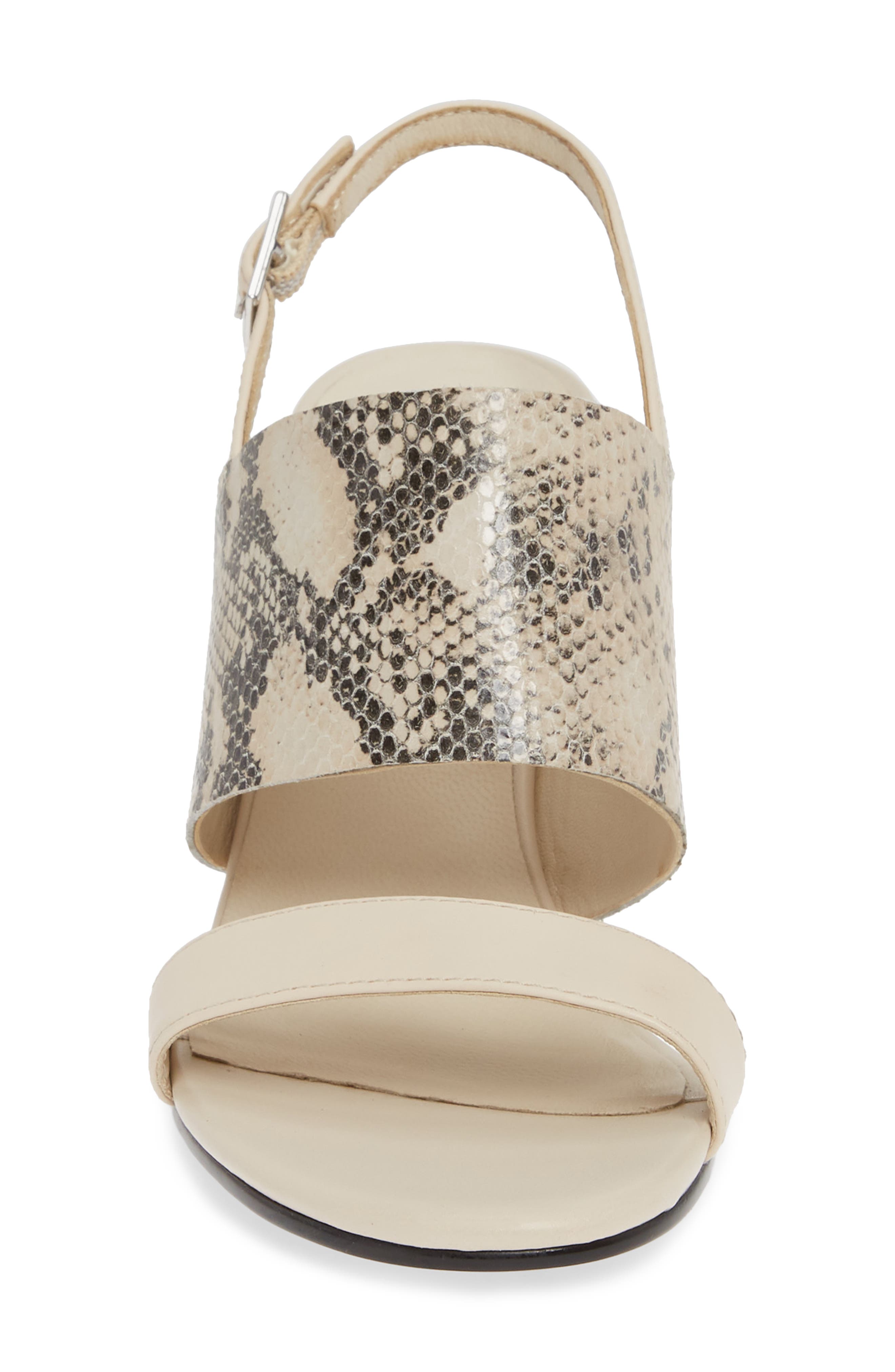 Vagabond Carol Snake Print Sandal, Alternate, color, SAND/ BLACK LEATHER