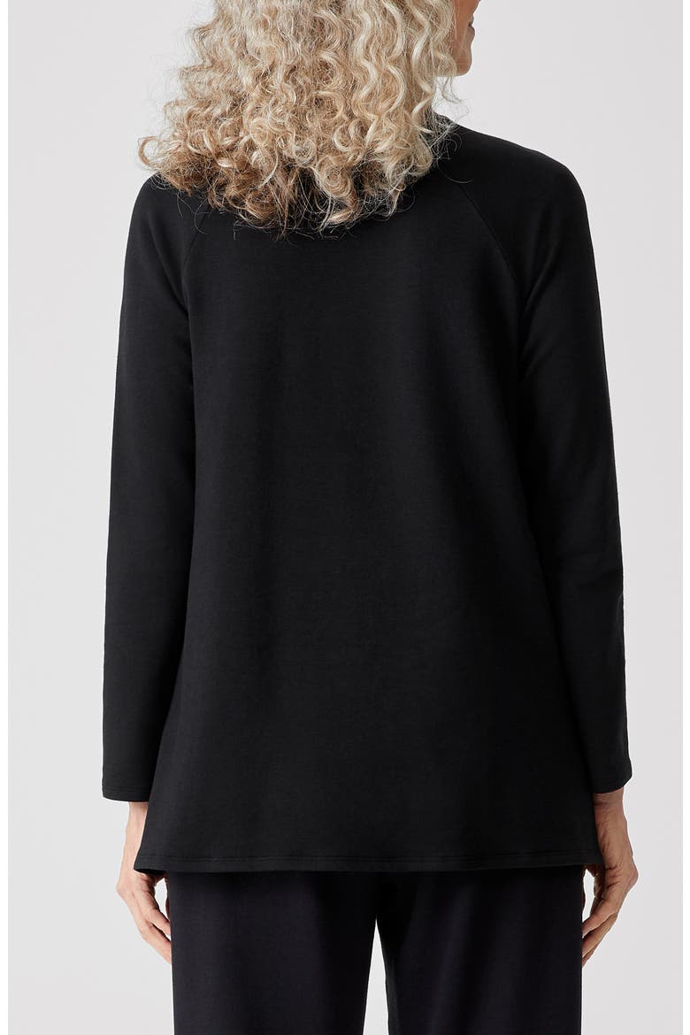 Raglan Crewneck Top, Alternate, color, BLACK