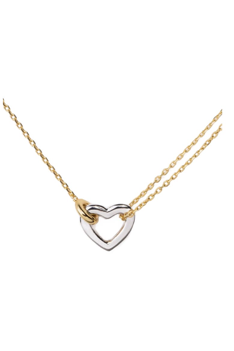 Emma Heart Necklace, Main, color, Silver / Gold