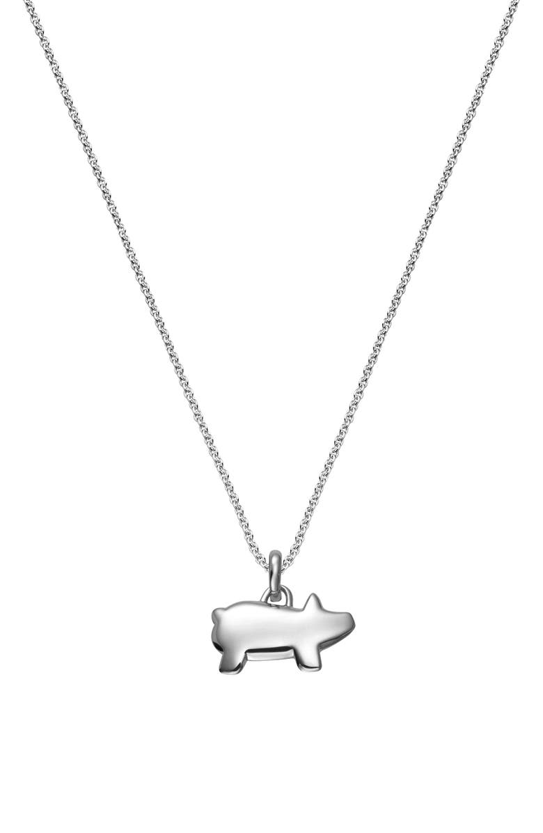 Monica Vinader Chinese Zodiac Bessie the Pig Pendant Charm, Main, color,