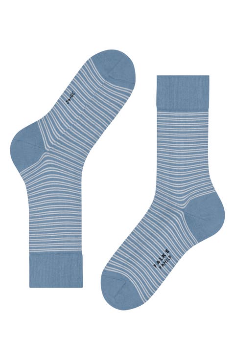 Family Stripe Cotton Blend Dress Socks