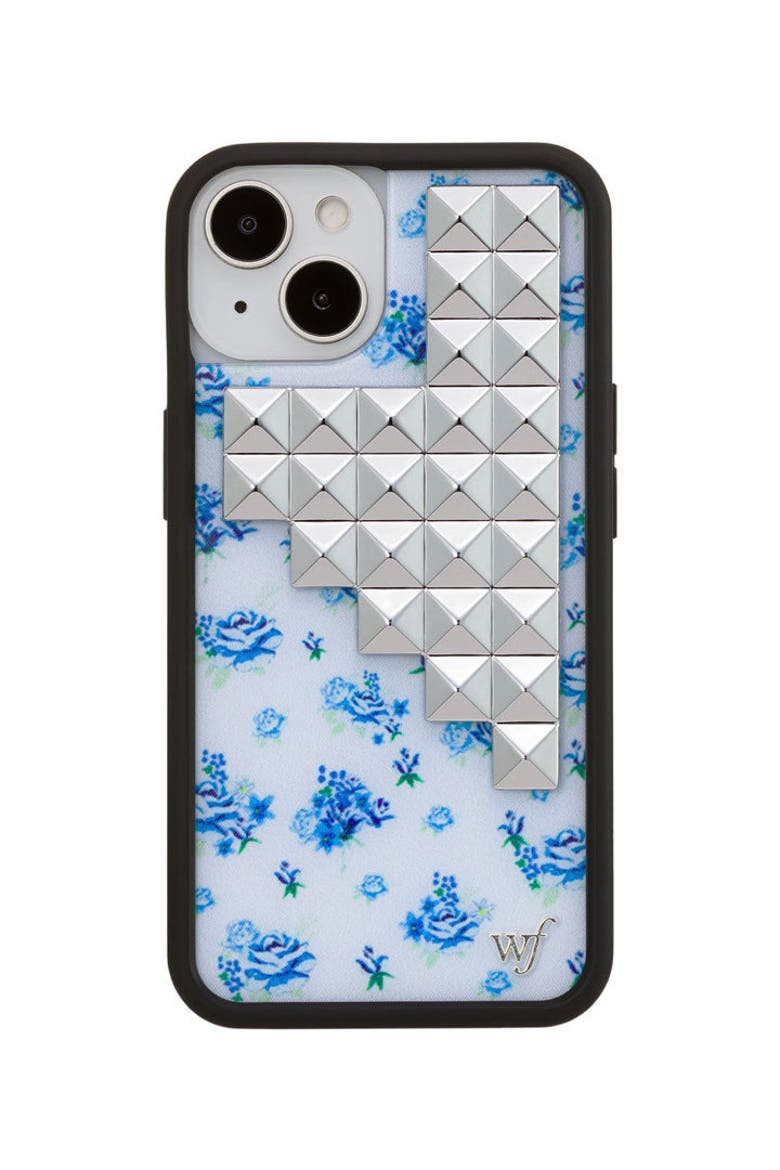 Forget Me Not Floral Stud iPhone Case, Alternate, color, Blue