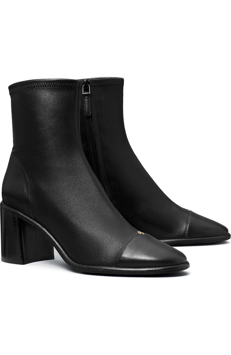 Tory Burch Cap Toe Bootie, Main, color, Perfect Black