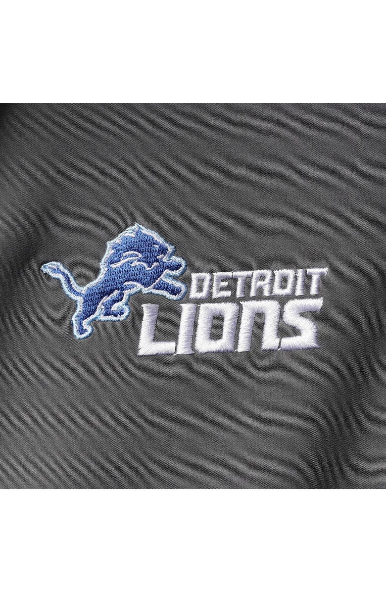 DUNBROOKE Men's Dunbrooke Charcoal Detroit Lions Circle Softshell Fleece Full-Zip Jacket, Alternate, color, 