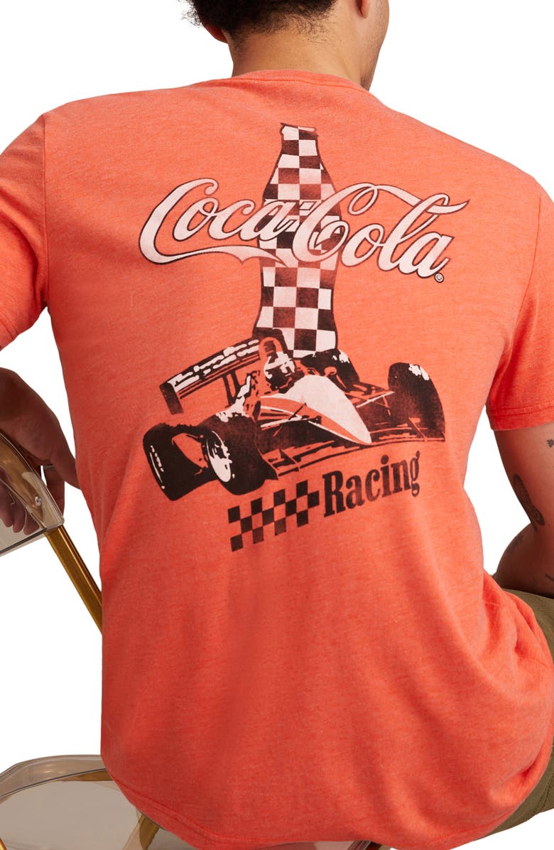 Lucky Brand Coca Cola Racing Team Graphic T-Shirt, Alternate, color, Tigerlily