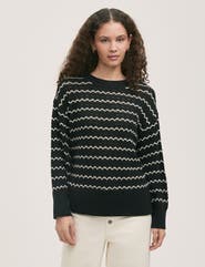 Finery London Sansa Long Sleeve Crochet Sweater