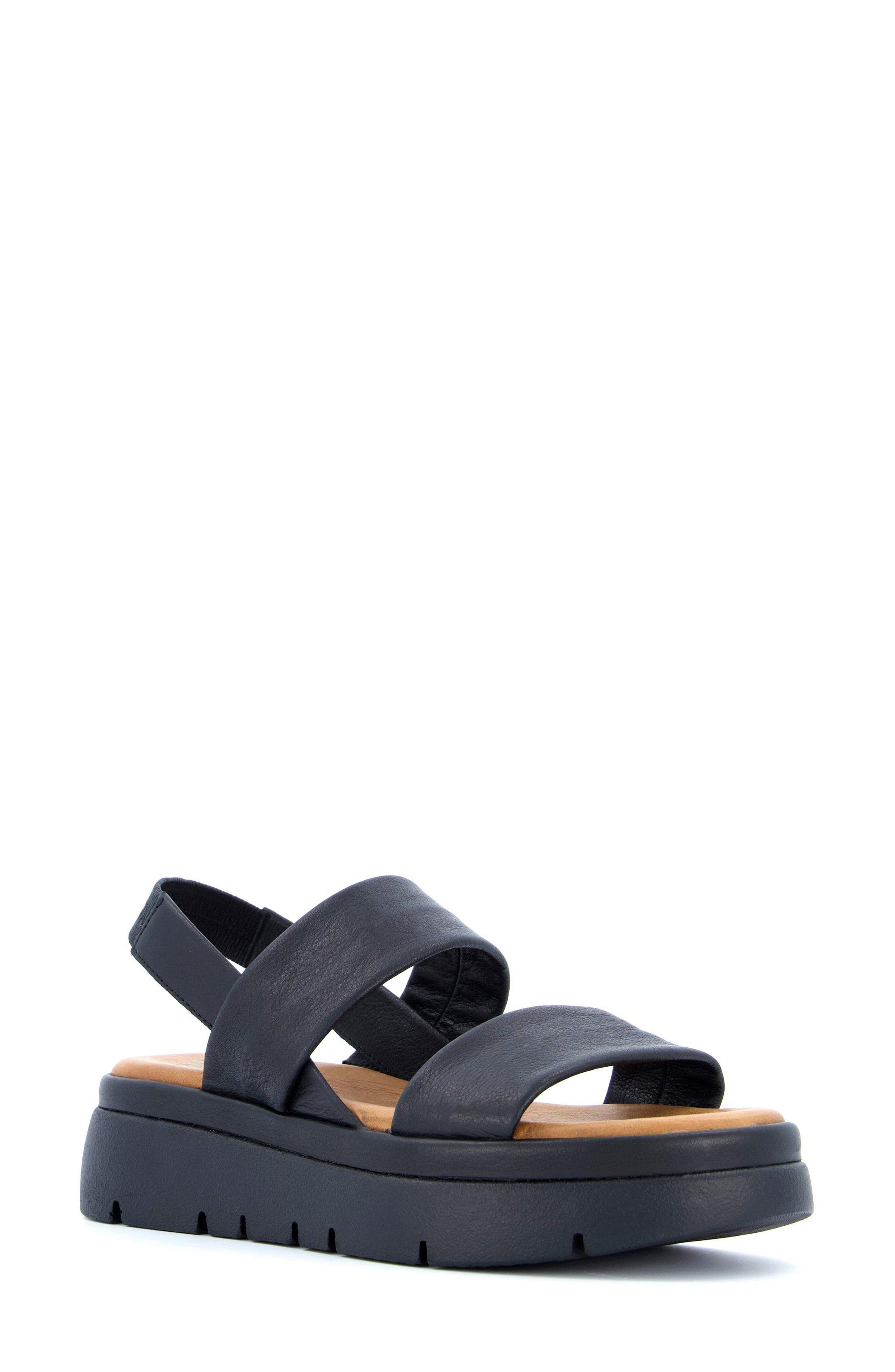 Dune London Location Slingback Platform Sandal, Main, color, Black