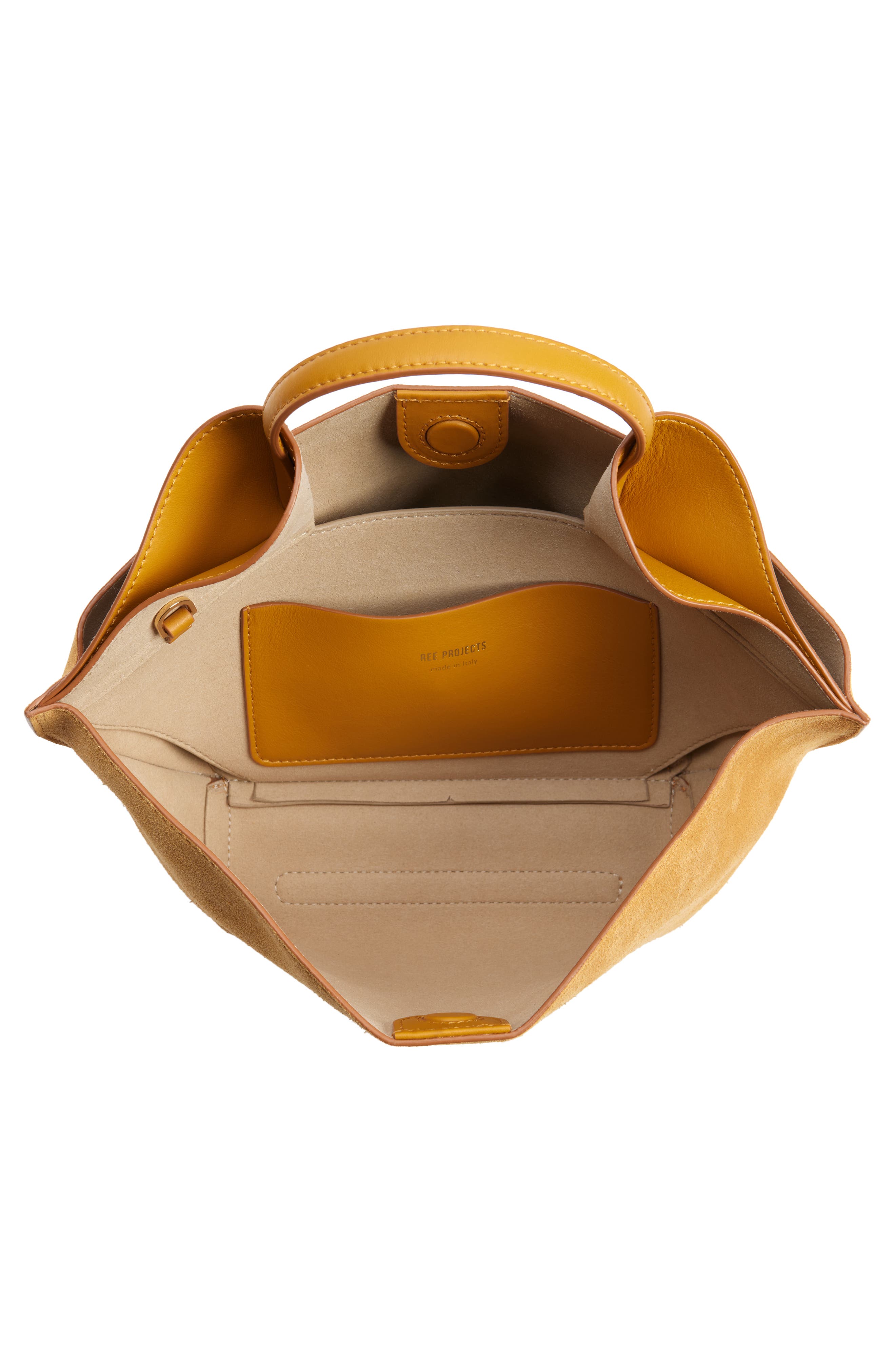 Ree Projects Mini Ann Suede Tote, Alternate, color, Ochre