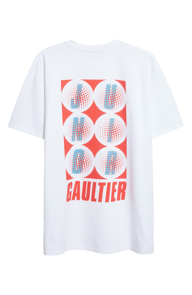 Jean Paul Gaultier Junior Cotton Jersey Graphic T-Shirt, Alternate, color, White/ Red/ Blue