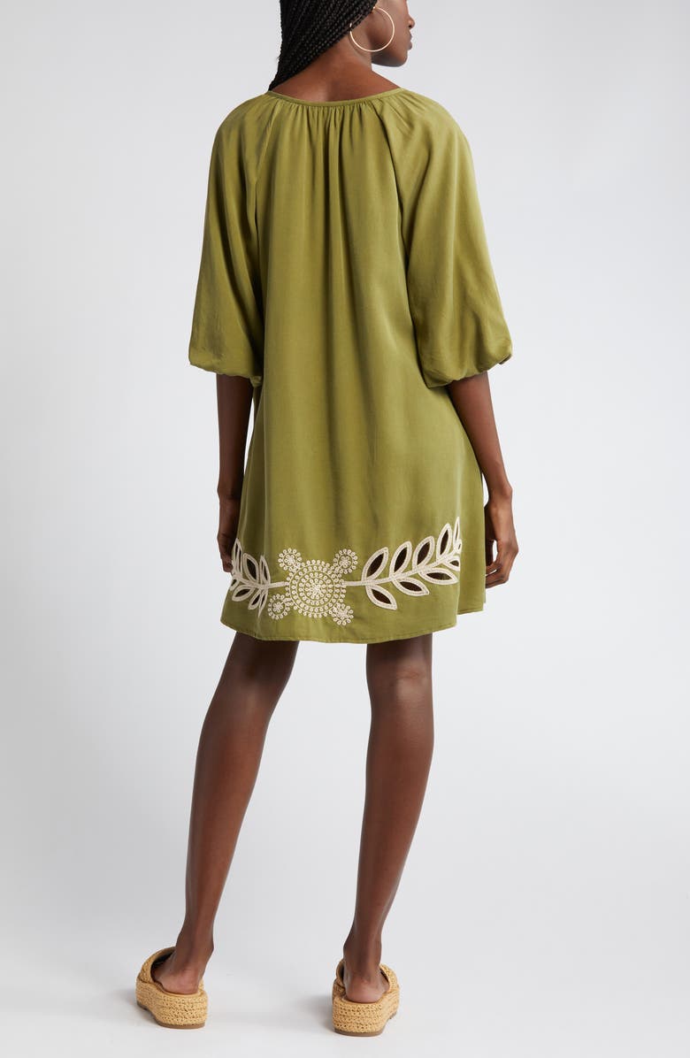 CIEBON Krista Embroidered Detail Trapeze Minidress, Alternate, color, 