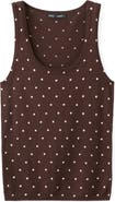 MANGO Polka Dot Knit Top