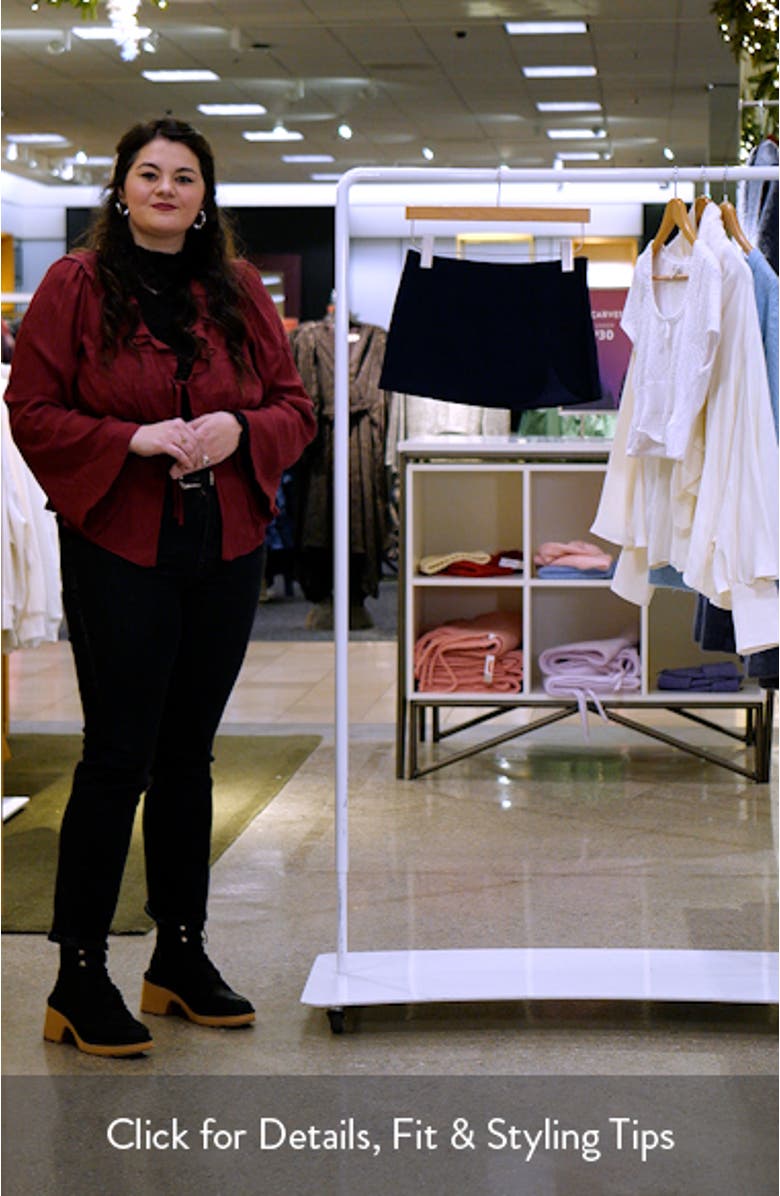 Jemma Side Slit Denim Miniskirt, sales video thumbnail