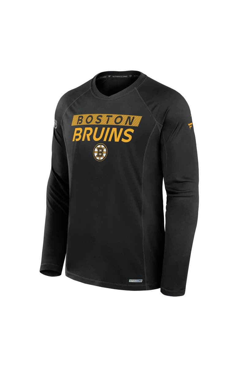 FANATICS Men's Fanatics Black Boston Bruins Authentic Pro Rink Tech Long Sleeve T-Shirt, Alternate, color, Black