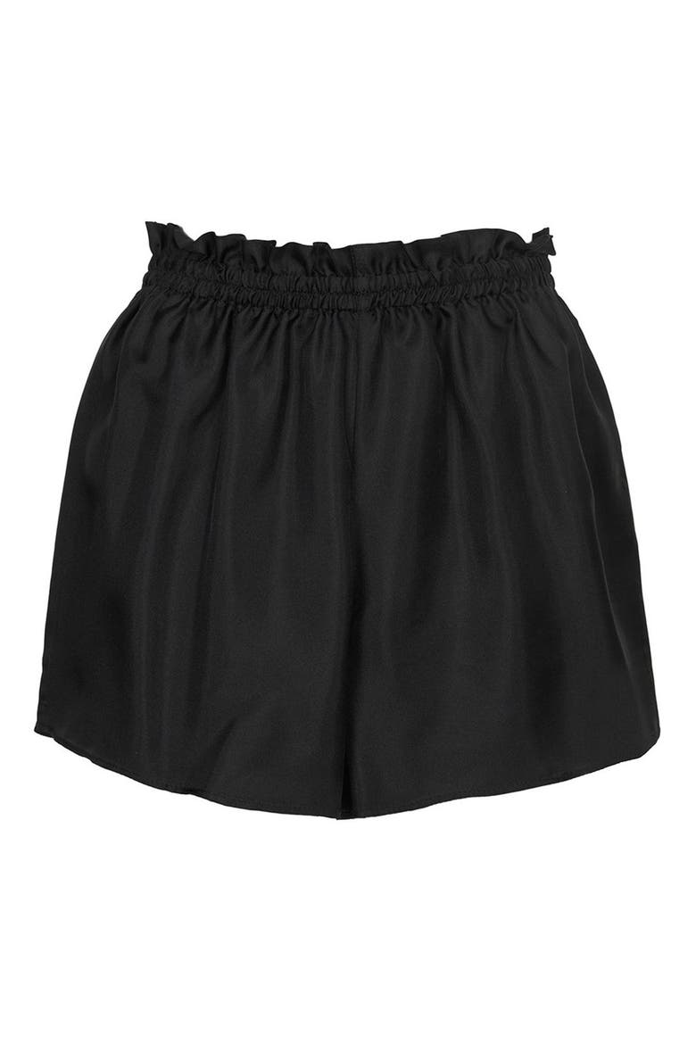 Silk Shorts, Alternate, color, BLACK