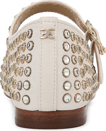 Michaela Rhinestone Mary Jane Flat