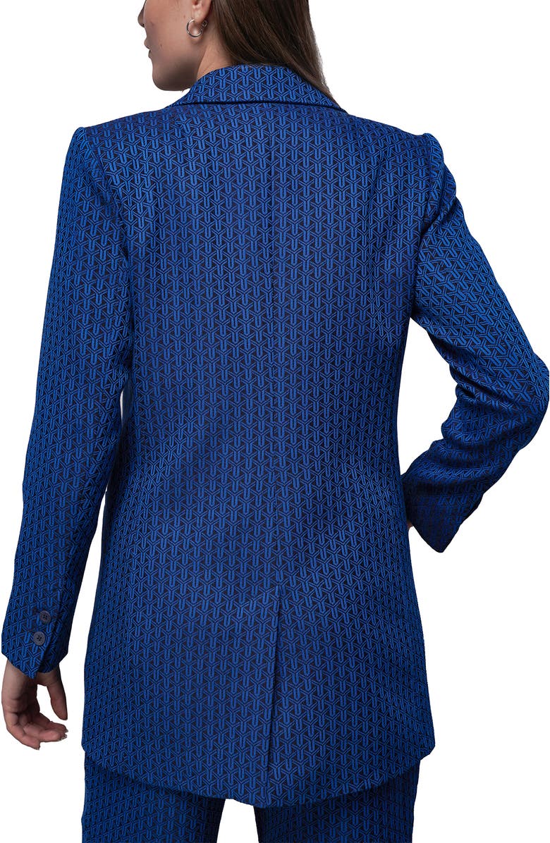 WILDFANG The Empower Jacquard Double Breasted Blazer, Alternate, color, Cobalt Blue