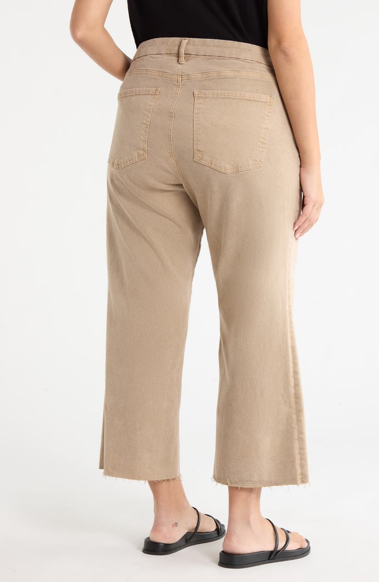 KUT from the Kloth Meg Fab Ab Raw Hem High Waist Ankle Wide Leg Jeans, Alternate, color, Chai