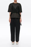 BIMBA Y LOLA Lace Overlay Boxy T-Shirt