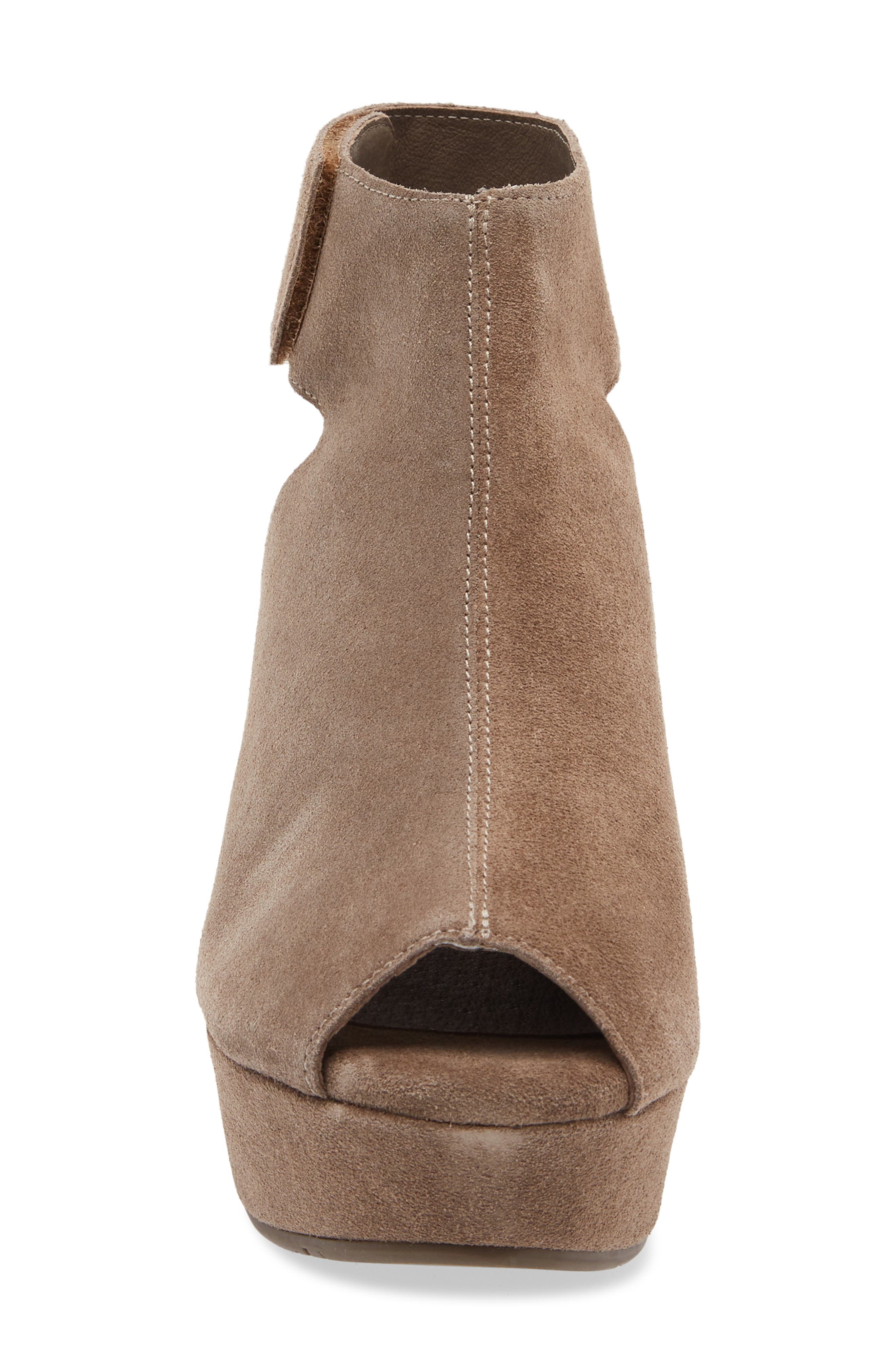 Chocolat Blu Cutout Wedge Sandal, Alternate, color, Dark Taupe