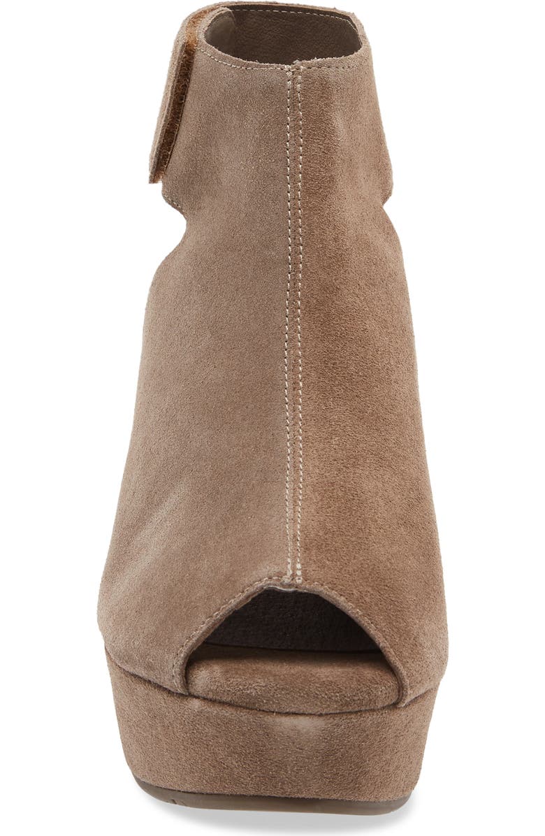 Chocolat Blu Cutout Wedge Sandal, Alternate, color, Dark Taupe