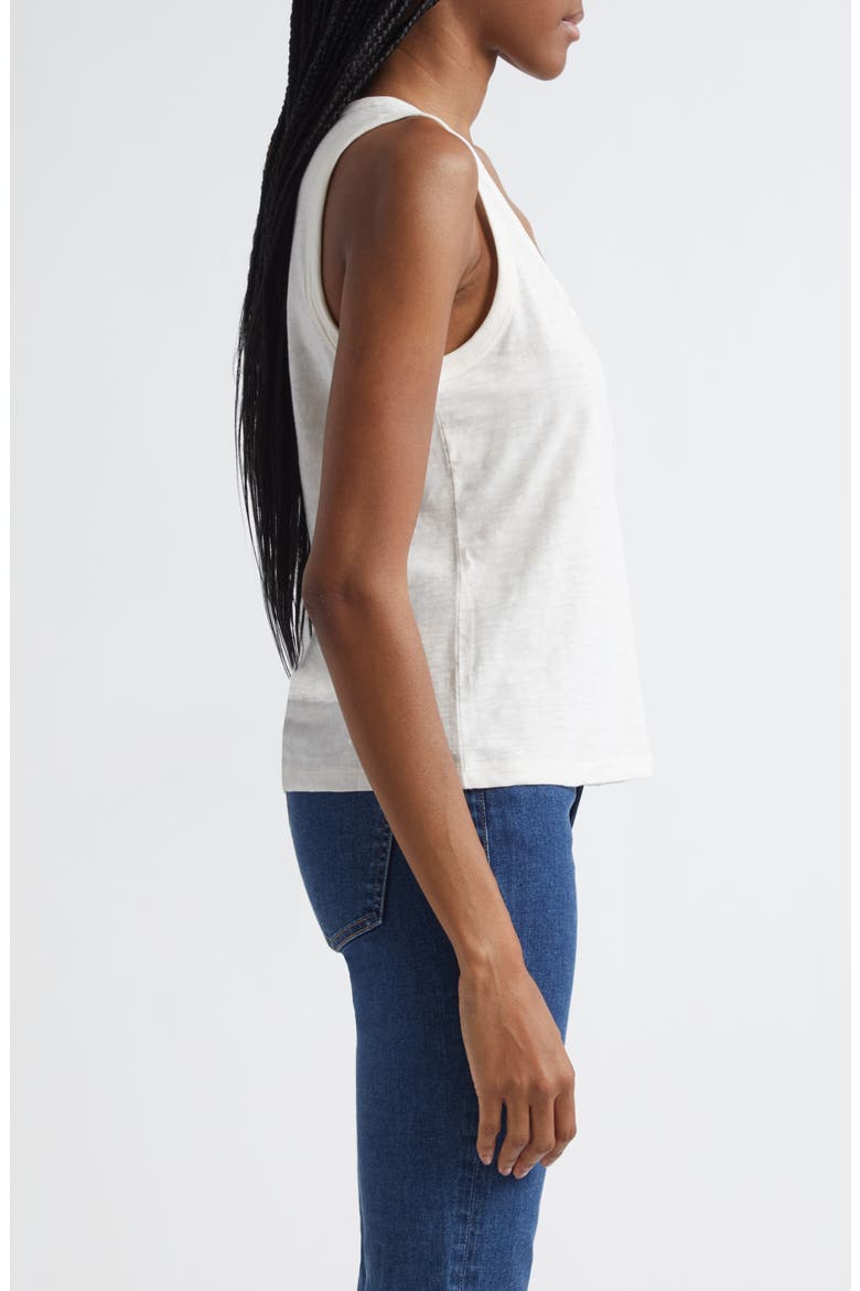 Harrison Cotton Henley Tank, Alternate, color, ECRU