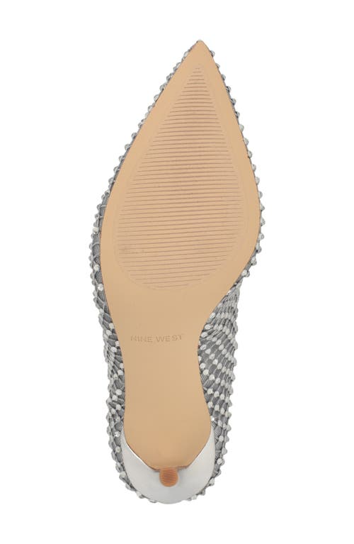 Shop Nine West Freshe Crystal Embellished Pump In Silver