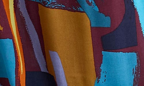 Seasalt Cornwall Meadowsweet Geo Print Smocked Midi Dress In Multi