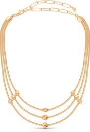 Ettika Molten Spheres Layered Necklace