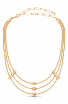 Molten Spheres Layered Necklace