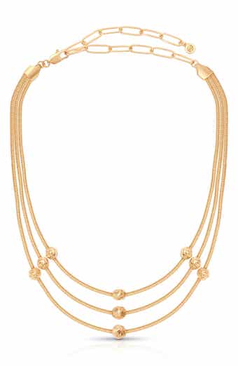 Molten Spheres Layered Necklace