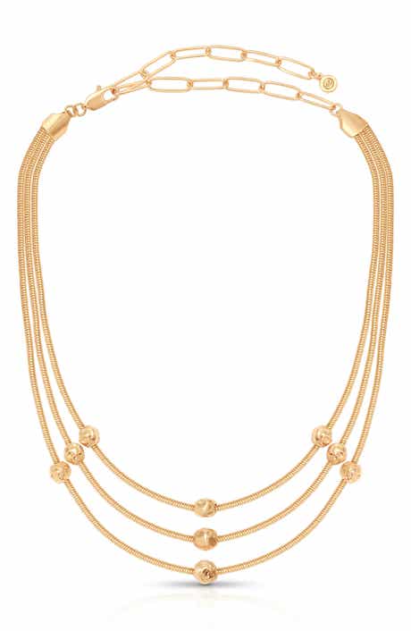 Molten Spheres Layered Necklace