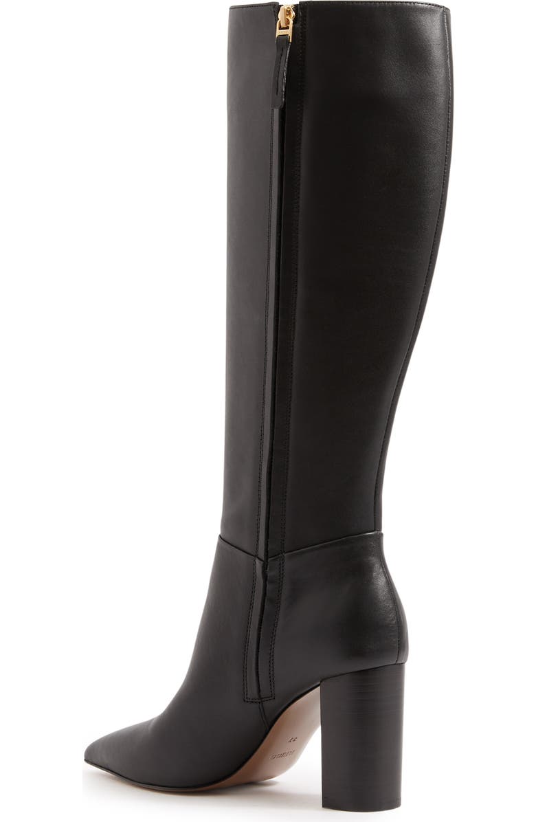 Reiss Bianca Pointed Toe Knee High Boot, Alternate, color, Black