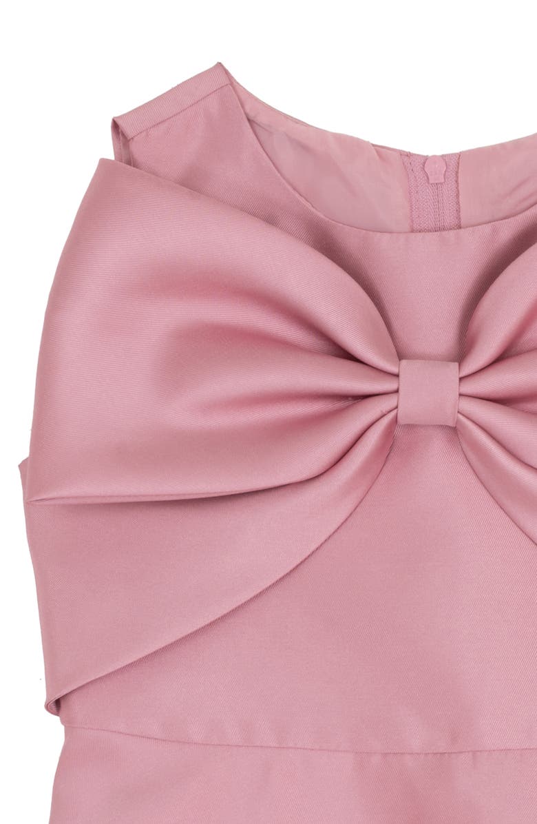 Rare Editions Kids' Mikado Bow Skater Dress, Alternate, color, Blush